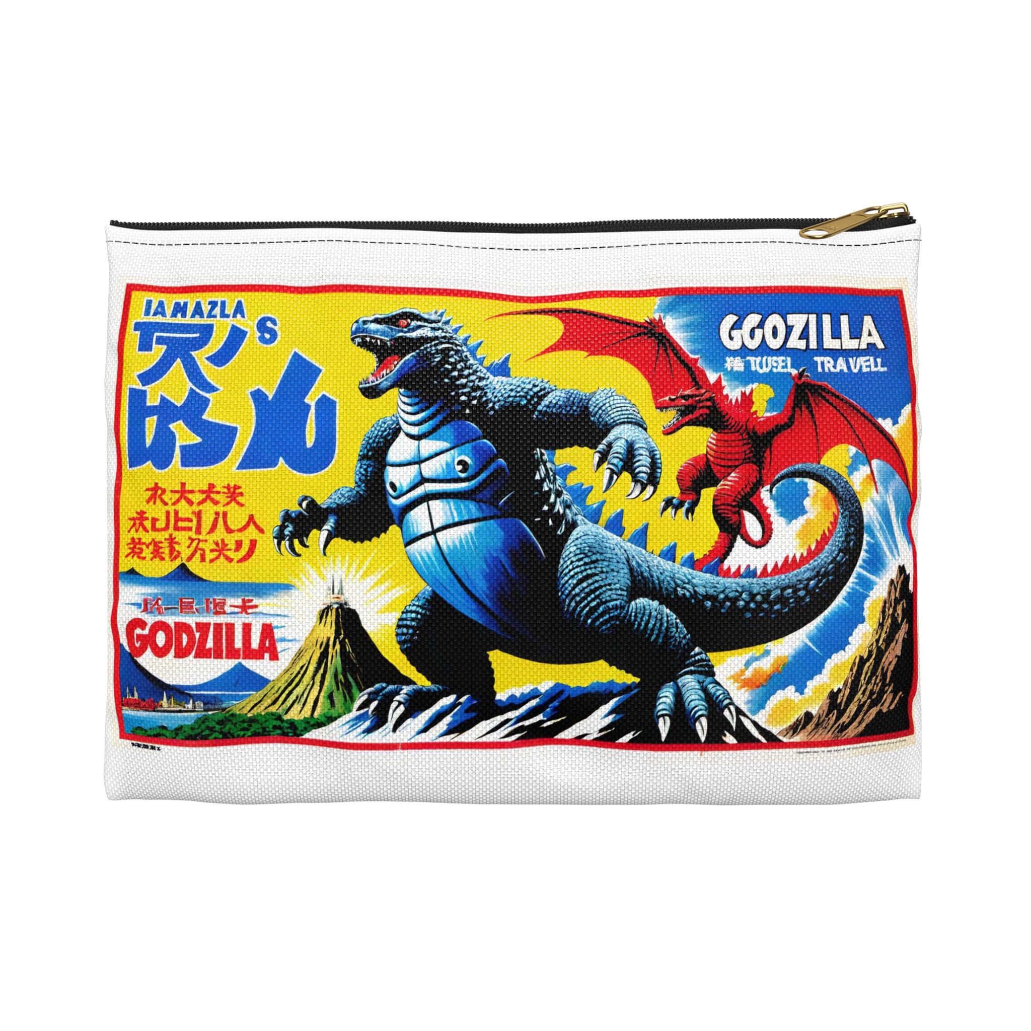 Godzilla Accessory Pouch, Travel Makeup Bag, Pencil Case, Godzilla