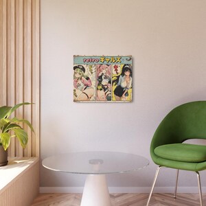 Retro Anime Girls Metal Sign | Vintage Manga Panel Wall Art image 4