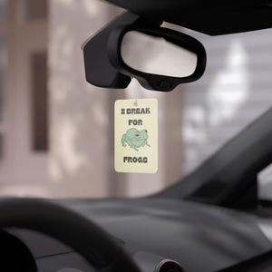 Funny Frog Car Air Freshener, Frog Lover Gift, Animal Lover Car Accessory, Cute Frog Decor, Unique Car Charm