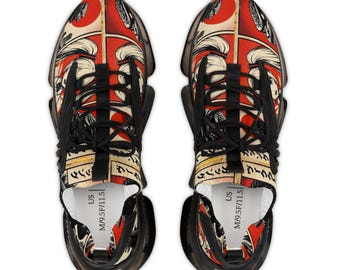 Retro Godzilla versus Miku mens running shoes | Anime Shoes | Japanese shoes