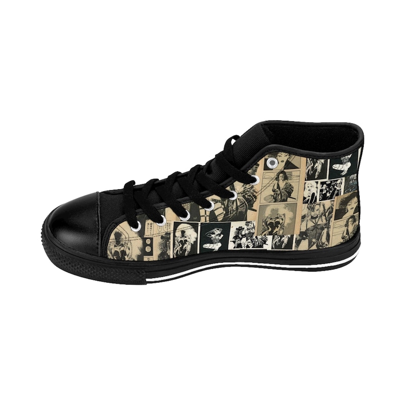 Vintage Noir Comic Mädchen Schuhe Turnschuhe | Comic Art Grafik Bild 8