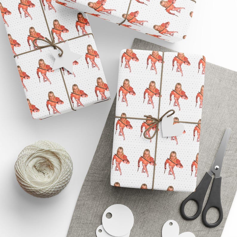 Fun Britney Knife Wrapping Paper, any occasion, Britney birthday wrapping paper, funny gift image 7
