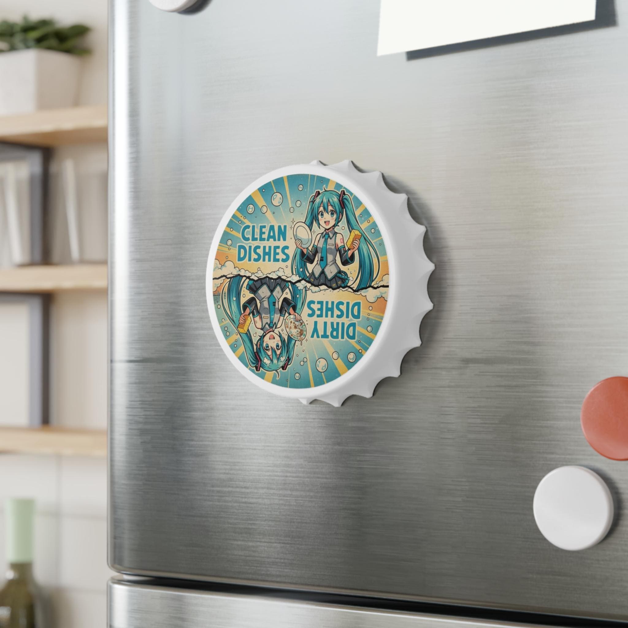 Miku Reversible Dishwasher Magnet Doubles as a Bottle Opener