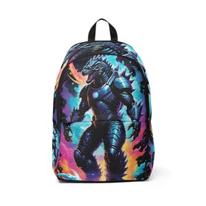 Galactic Godzilla Backpack - Perfect for Movies, Anime Lovers, School, Travel, Gifts, Festivals