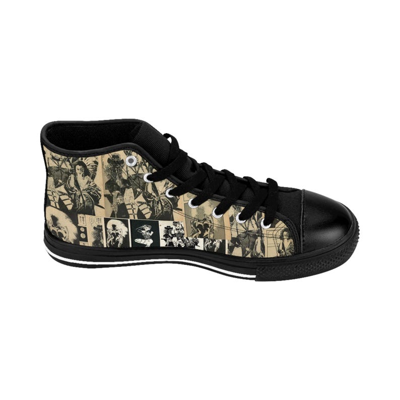 Vintage Noir Comic Mädchen Schuhe Turnschuhe | Comic Art Grafik Bild 5