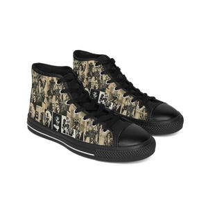 Vintage Noir Comic Mädchen Schuhe Turnschuhe | Comic Art Grafik Bild 2