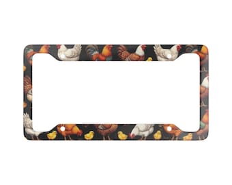 Marco para matrícula con diseño de gallina / Regalo para mamás de gallinas de granja