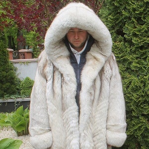 Men Arctic Fox Fur Etsy Canada