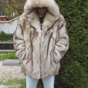 Printemps vente hommes 100% réel Ranch arctique fourrure de renard veste vêtements d'extérieur manteau mode 3XL/4XL image 2