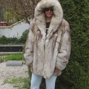 Printemps vente hommes 100% réel Ranch arctique fourrure de renard veste vêtements d'extérieur manteau mode 3XL/4XL image 8