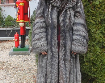 100 Ranch American Silver Fox Pelz Jacke Mantel Outwear Kleidung