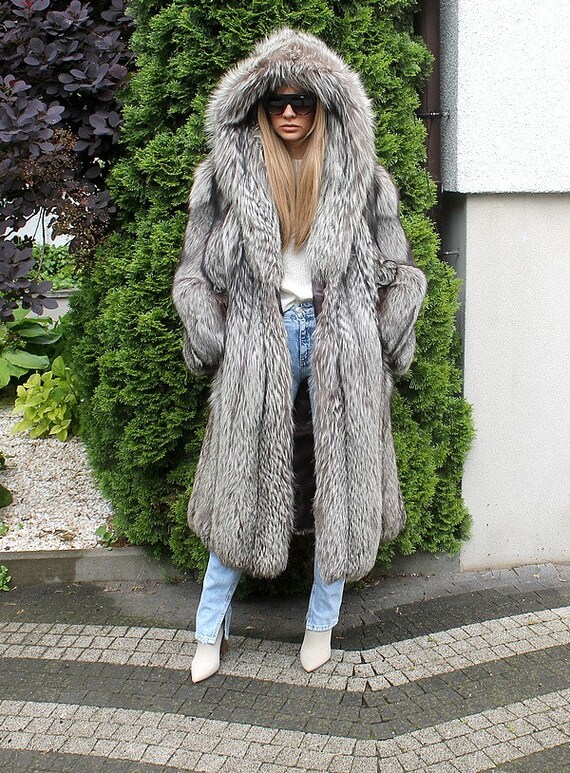Sheridan Danish Mink Fur Coat with Fox Fur Hood - Pinterest