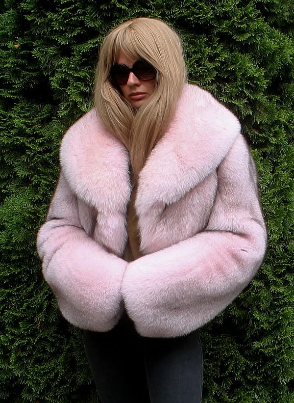 Pink Fur Trim Oversized Fluffy Denim Jacket Gabriela Sanchez 7650