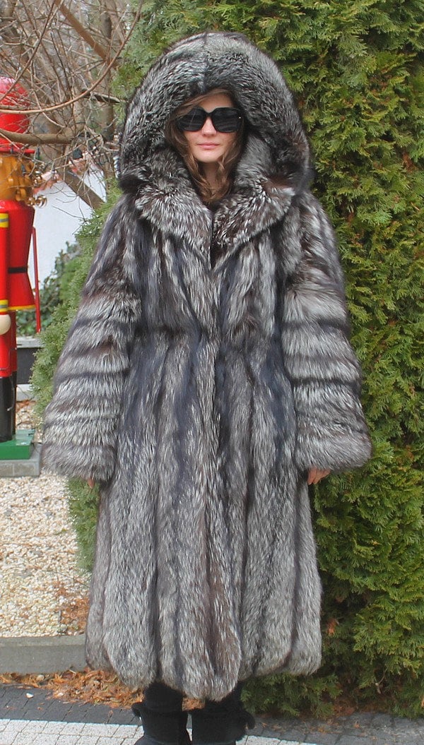 Ameri★ VOLUME FUR COAT Luxury Soft Canadian Lynx Fur Coat With Lavish Collar