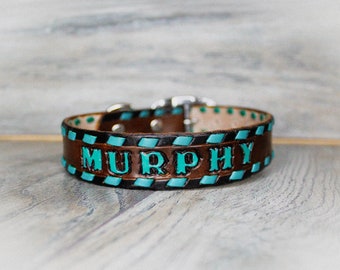 Personalized Leather Dog Collar**Western-Visit NotJustKnotsMN.com for Cheaper Prices