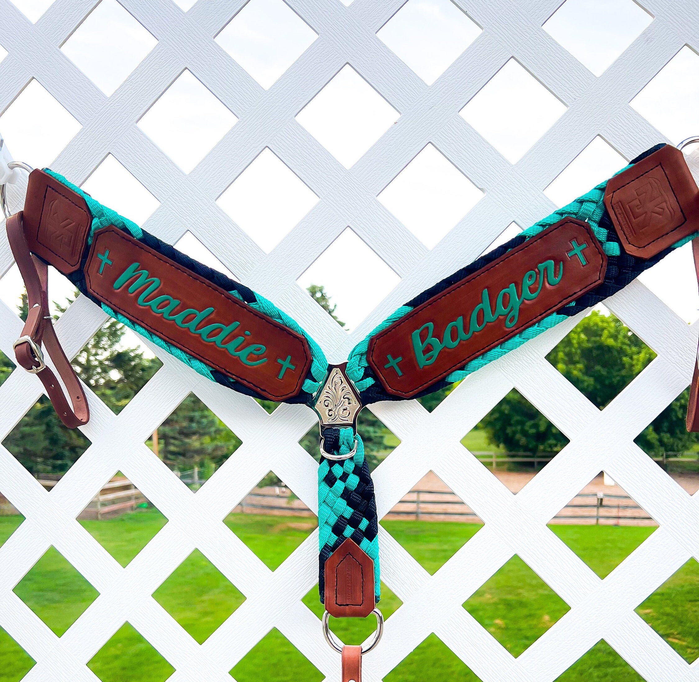 Custom Muletape Breast Collar with name