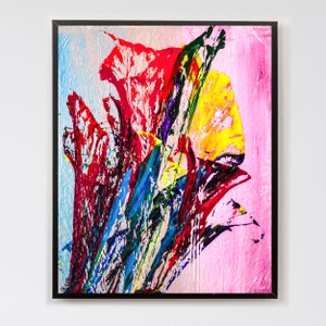 Rainbow PRIDE Flower   Abstract Print | Flower Painting  PRIDE Painting   Rainbow Art   Flower Print