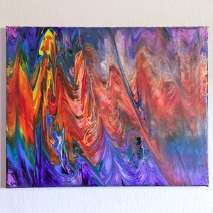 Original Rainbow PRIDE Wave  Handmade   Abstract Art   Abstract Painting   PRIDE Painting   Rainbow Art   Abstract Pride Art