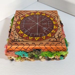Dungeons and Dragons Druid Dice Box  Handmade Dice Box  DND Dice Box   Viking Themed Box  D&D