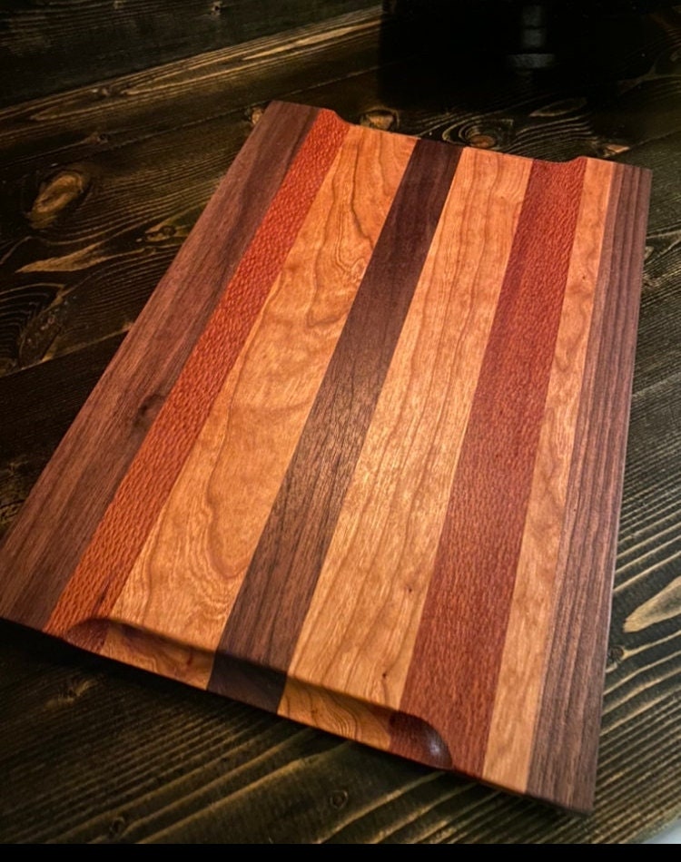 Leopardwood Cherry and Walnut Cutting Board 8x12 Etsy