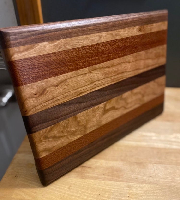 Leopardwood Cherry and Walnut Cutting Board 8x12 Etsy