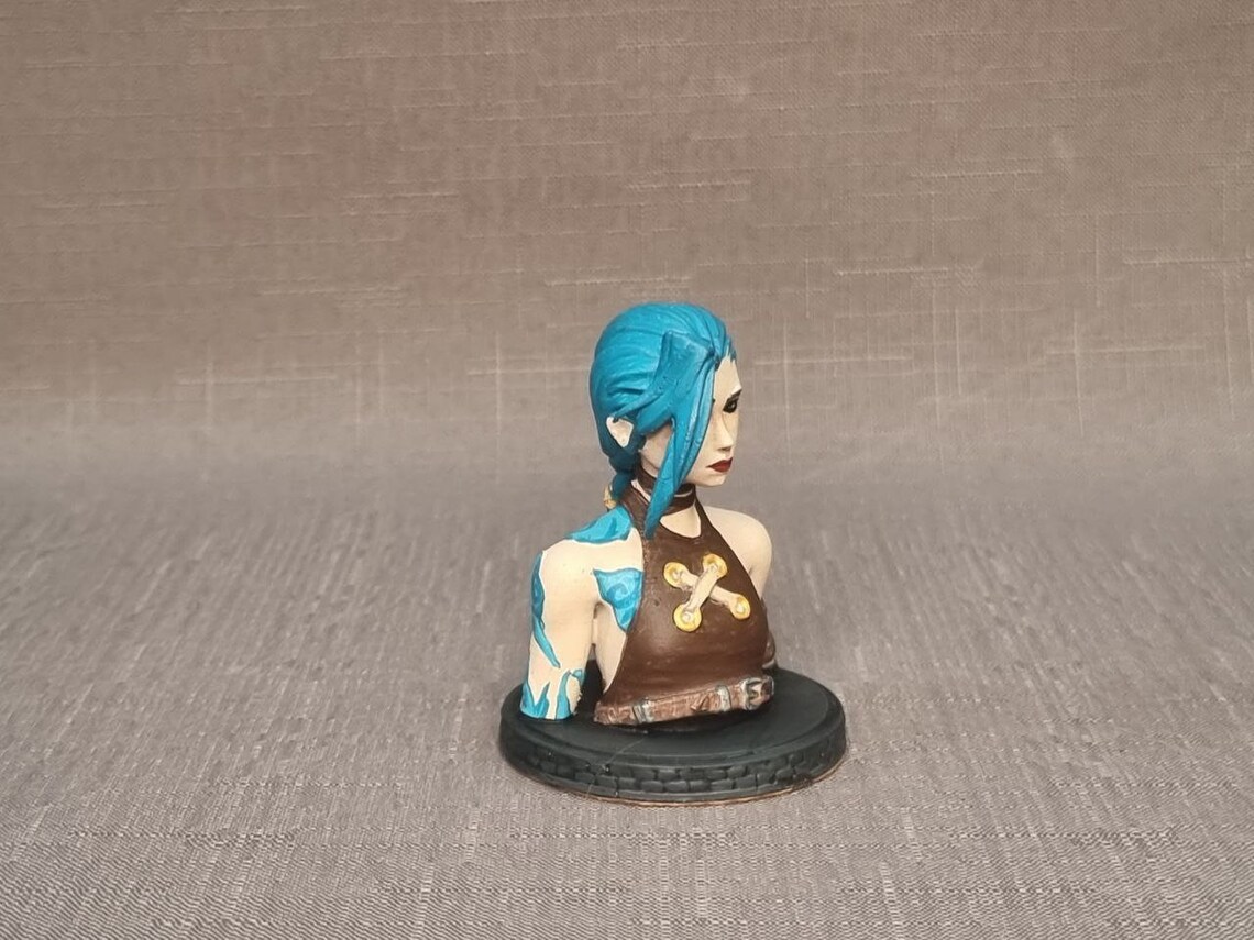 Jinx Powder Arcane League of Legends Bust Figurine Collectible Etsy