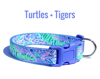 TURTLES + TIGERS Dog Collar