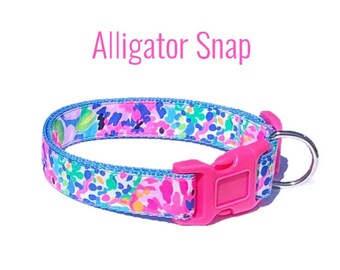 parisian pet croc texture personalized dog collar