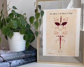 The Nightborn Heir Marks | Serpent and the Wings of Night Inspired Print 8.5x11