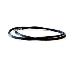 Unisex Black Silk Satin Cord Chain Necklace with Sterling Silver Lobster Claw Clasp 14" 16" 18" 20" 22" 24" 30" 36" 40"
