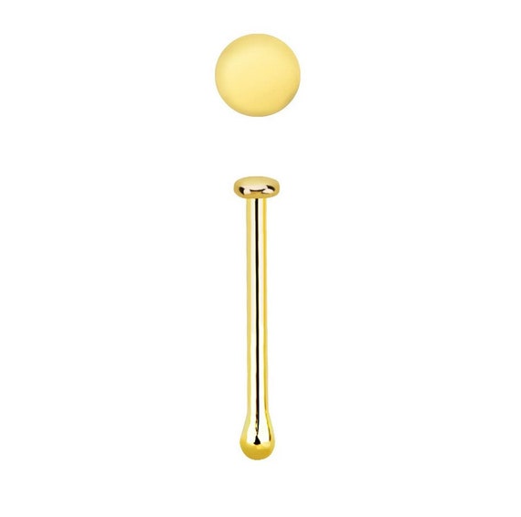 Piercing Naso Pallina ø 2.3mm In Oro Giallo 18 Carati - Diversa - Foto 5