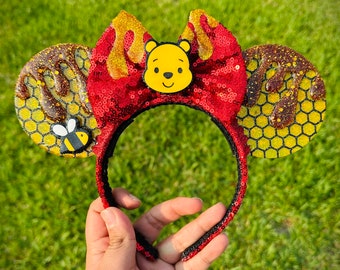 Pooh Honey Drip resin Art ears.