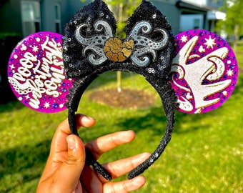 Ursula inspired Resin Art ears | Glow in the dark Poor Unfortunate Souls Mouse ears