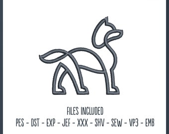 Alert Husky Steel Line Art - Embroidery File, Hat Hoop, Hobby, Decorative, Hat Embroidery, Animal, Cute, Pet, Puppy, Dog, Outline, Husky