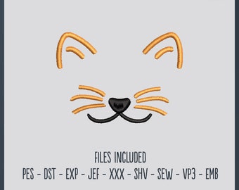 Blank Pet Cat or Fox Face - Embroidery File, Hobby, Gift, Decorative, Hat Embroidery, Beanie, Animal, Cute, Pet, Cat, Dog, Kitty, Puppy