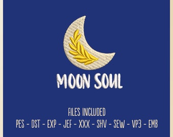 Moon Soul Luna - Embroidery File, 4x4 Hoop, Hat Hoop, Gift, Hobby, Decorative, Halloween, Space, Astral, Dia De Los Muertos
