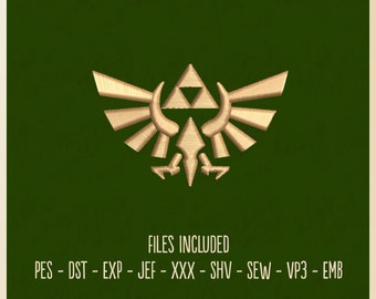 Triforce - Embroidery File, Link, Video Games, Design, Game, Emblem