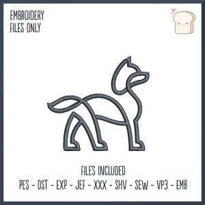 Alert Husky Steel Line Art - Broderimal, Hattbåge, Hobby, Dekorativ, Hattbroderi, Djur, Söt, Husdjur, Valp, Hund, Kontur, Husky