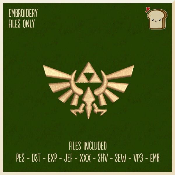 Triforce - Embroidery File, Link, Video Games, Design, Game, Emblem