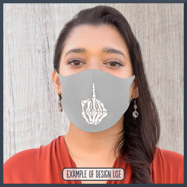 Skeletal Middle Finger Text Embroidery File 4x4 Hoop Gift Etsy