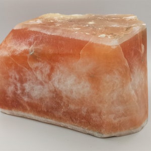 Alabaster Stone for carving, Translucent Orange with rasp