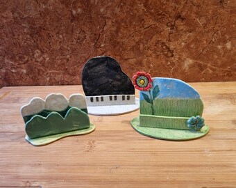 Business card holder for office or sales stand