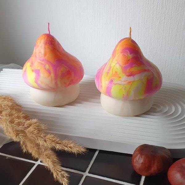 Pilzkerze | Mushroom candle | Herbstkerze | Herbst | psychedelisch | psychedelic | Halloween | vegan | handgefertigt | Geschenkidee |