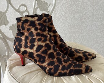 leopard print bootie