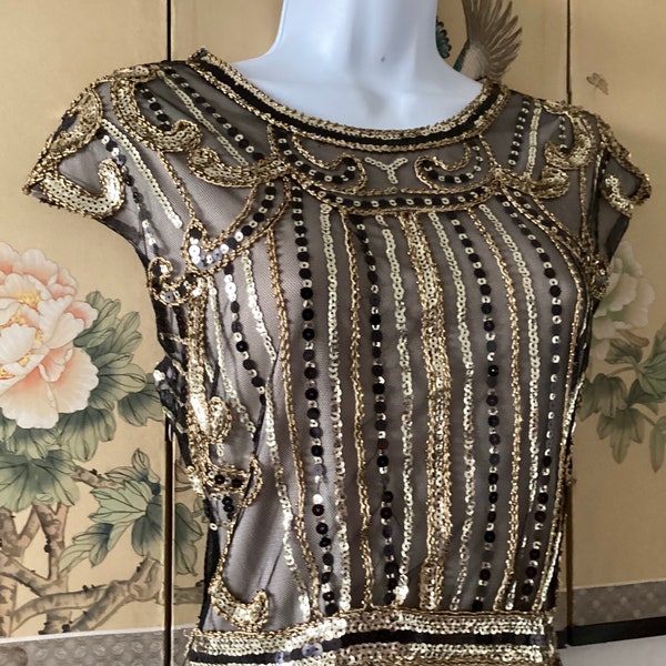 20s Inspired Sequin Tassel dress