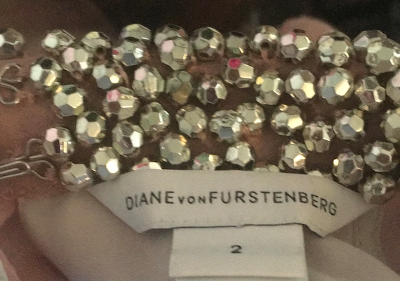 Pink Silk and Silver Diane Von Furstenberg Evenin… - image 1