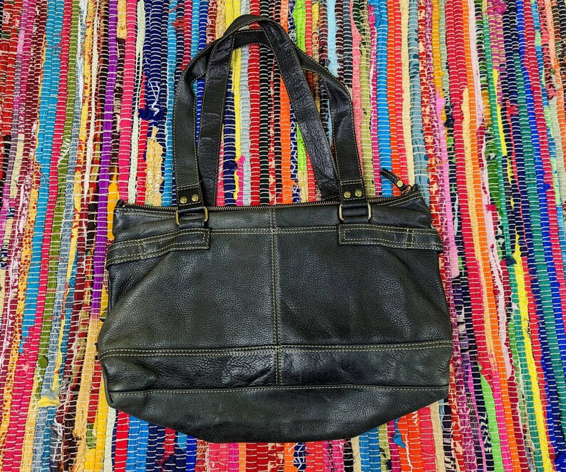 Authentic Vintage FOSSIL 1954 Women's Dark Gray Luxurious Soft Genuine