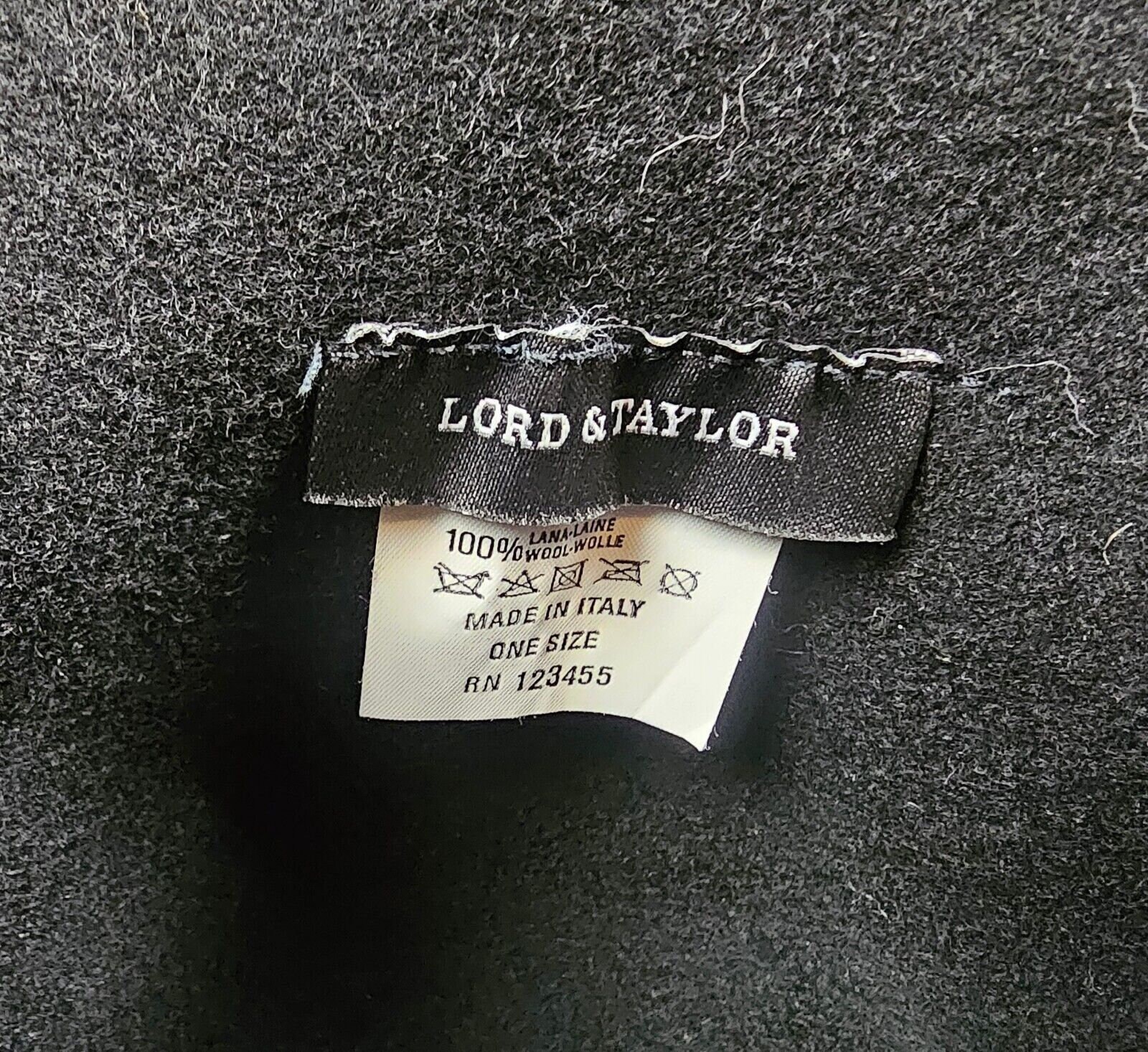 VTG 70s Lord & Taylor Italy Made Black 100% Wool Hat Retro Rockabilly Derby OS Lord Taylor Hat In Women main image 4