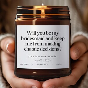 Maid Of Honor Proposal Candle | Will You Hold My Dress While I Pee | Funny Bridesmaid Gift | Bridal Party Asking Box 6.1