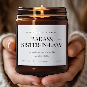 Regalos de cumpleaños para cuñadas, regalos de boda para cuñadas, vela perfumada divertida y ruda para cuñadas, regalo de novia para cuñadas